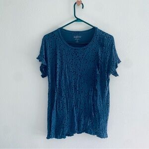 A:glow maternity ruffle heart printed tee